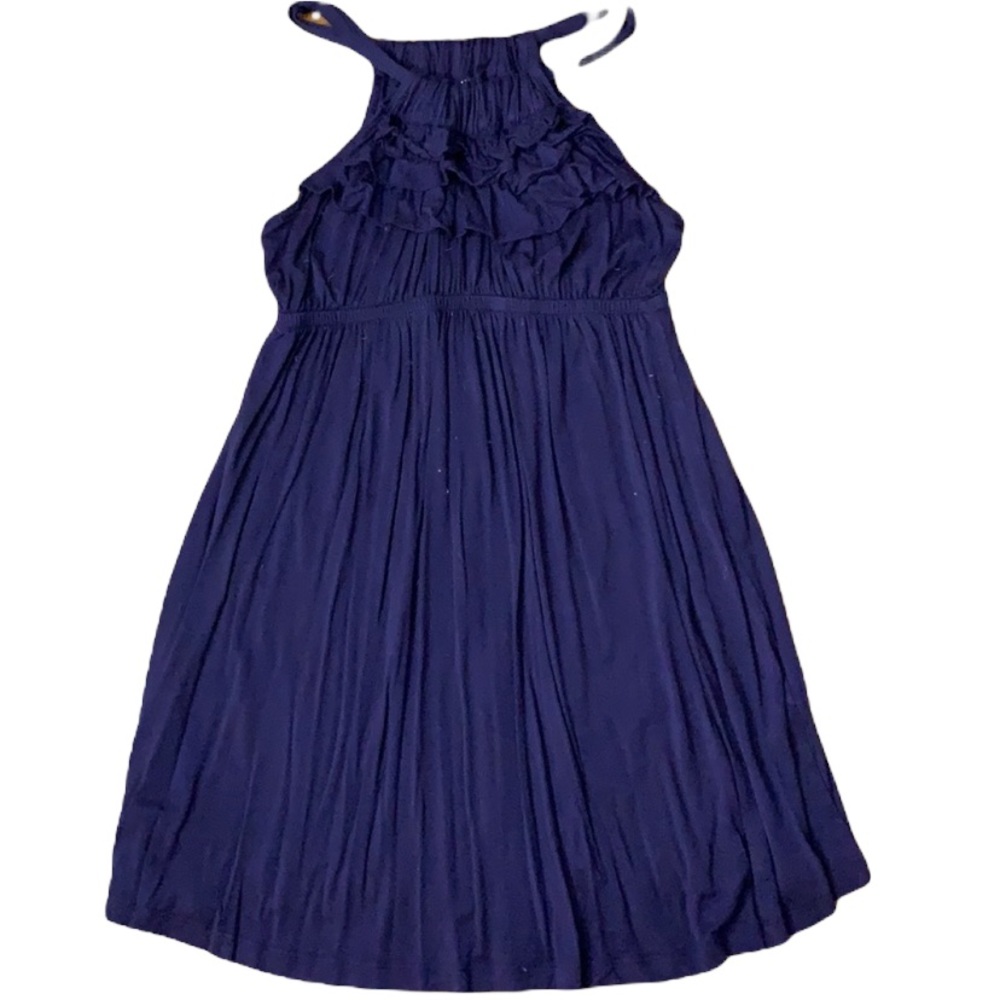 [Ophelia] purple ruffle empire waist dress